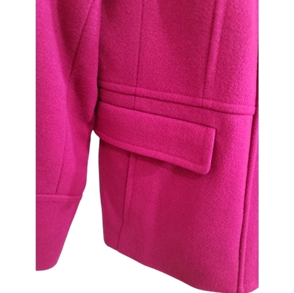 Talbots Wool Blend Waistcoat in Festive Fuschia 12 Zip Button Front Pockets - Picture 5 of 8